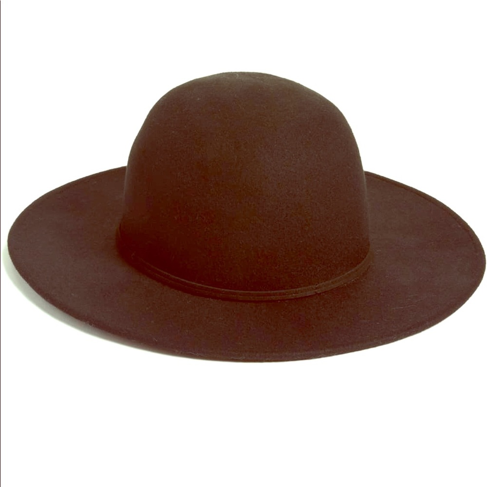 Hinge wool round crown hat